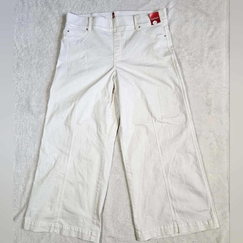 SPANX White Flare Wide Leg Jeans High-Waisted NWT